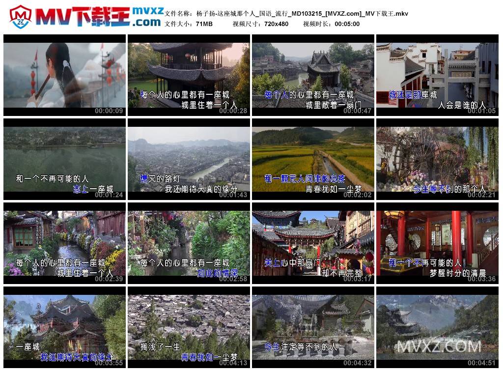 杨子扬-这座城那个人_国语_流行_MD103215